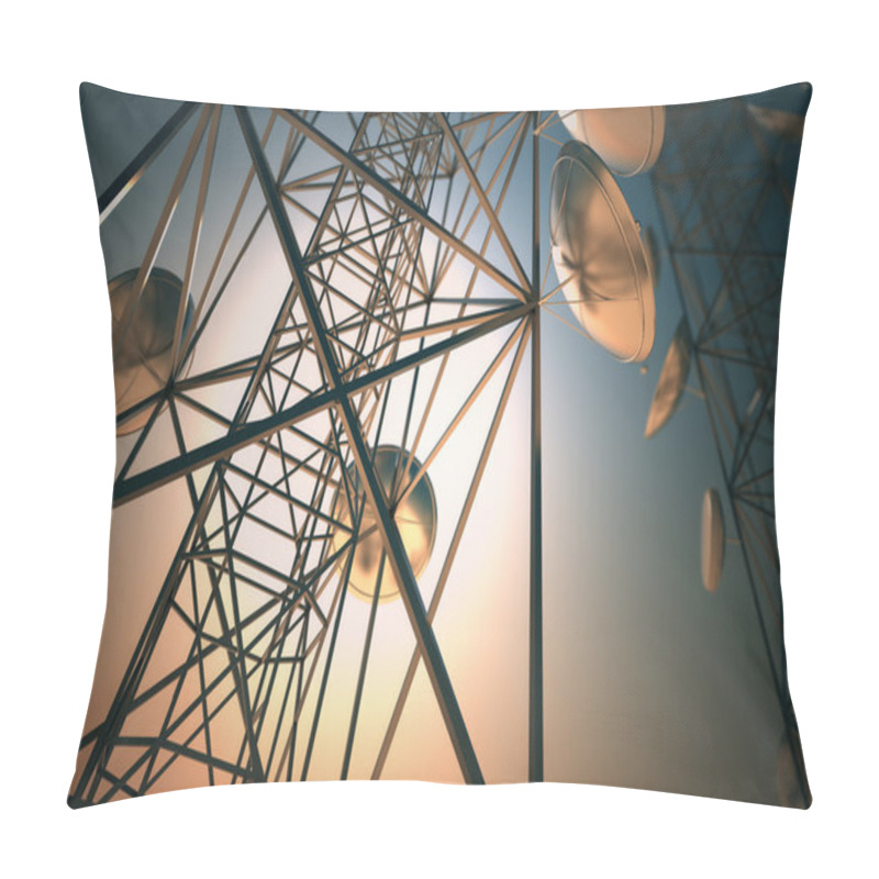 Personality  Communication Towers. Pillow Covers