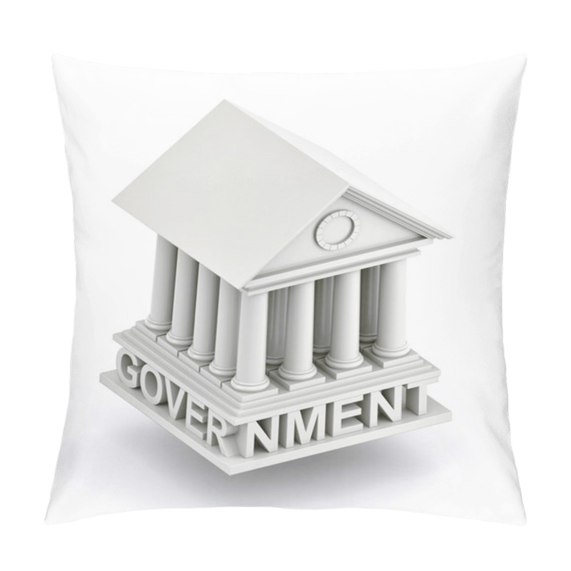 Personality  Government 3d Building Icon  Pillow Covers