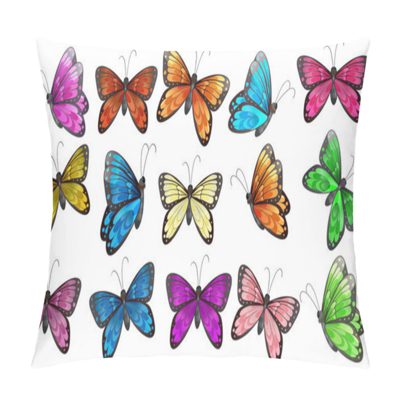 Personality  Colourful Butterflies Pillow Covers