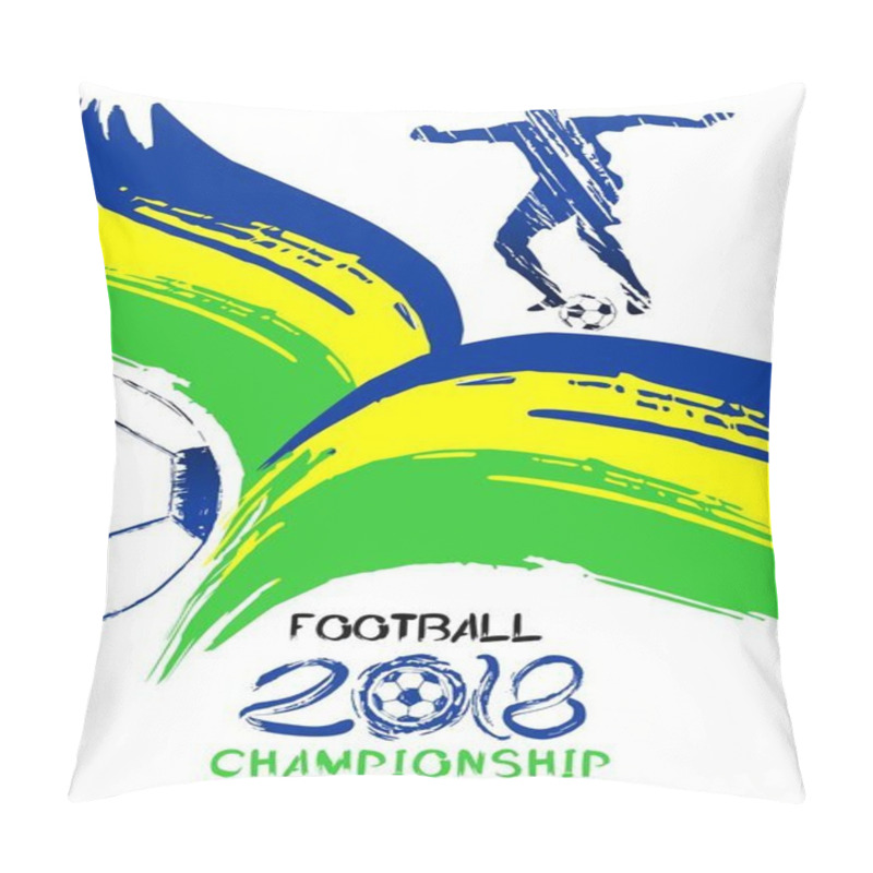 Personality  Football Vector Illustration, Sport Background In Grunge Style For Invitation, Booklet, Flyer, Cards Pillow Covers