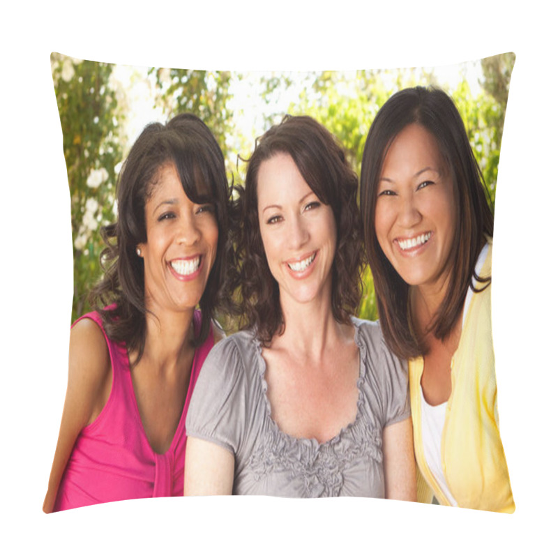 Personality  Diverse Group Of Friends. Pillow Covers