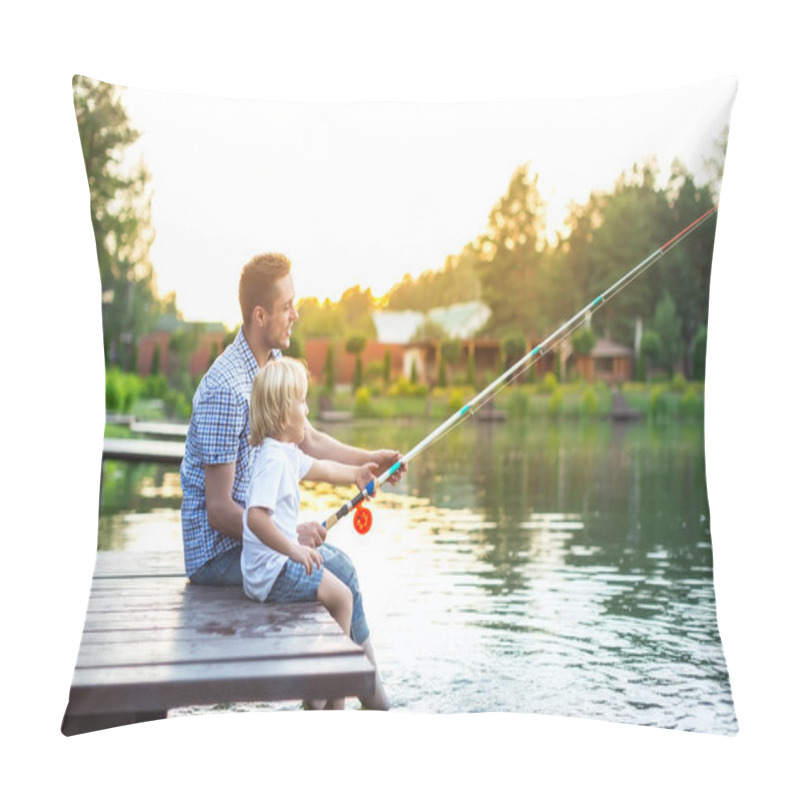 Personality  Father And Son Outdoors Pillow Covers