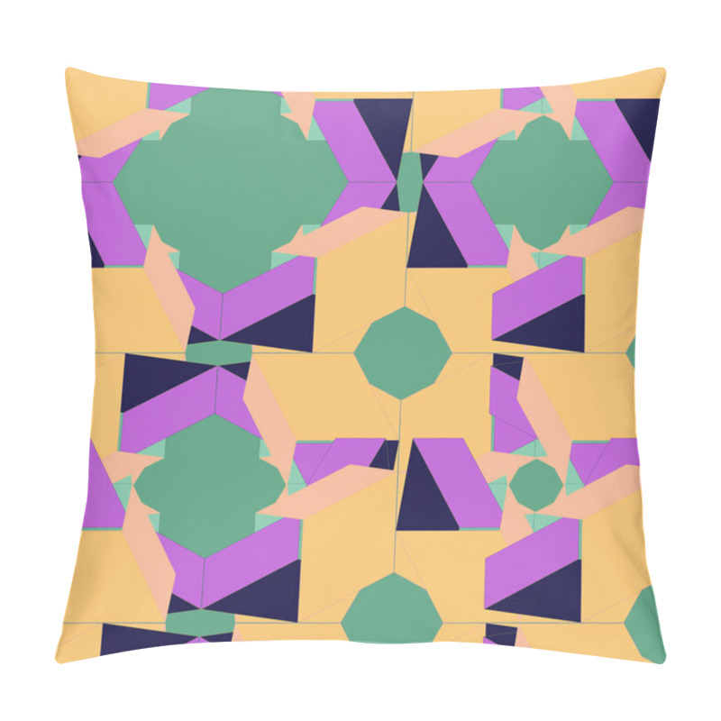 Personality  Geometric 3d Shapes Seamless Pattern. Modern Geometric Texture Design. Vector Illustration.  Pillow Covers