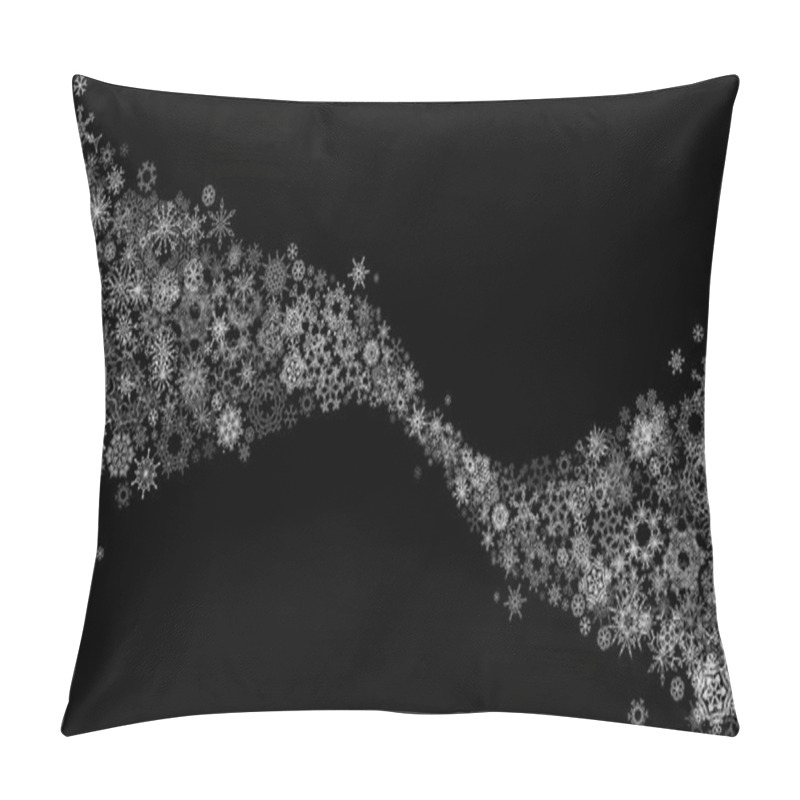 Personality  Black And White Snowflakes Background.  Pillow Covers