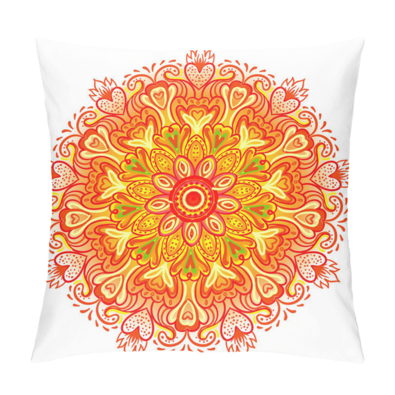 Personality  Vector Ornamental Mandala Inspired Ethnic Art, Patterned Indian  Pillow Covers