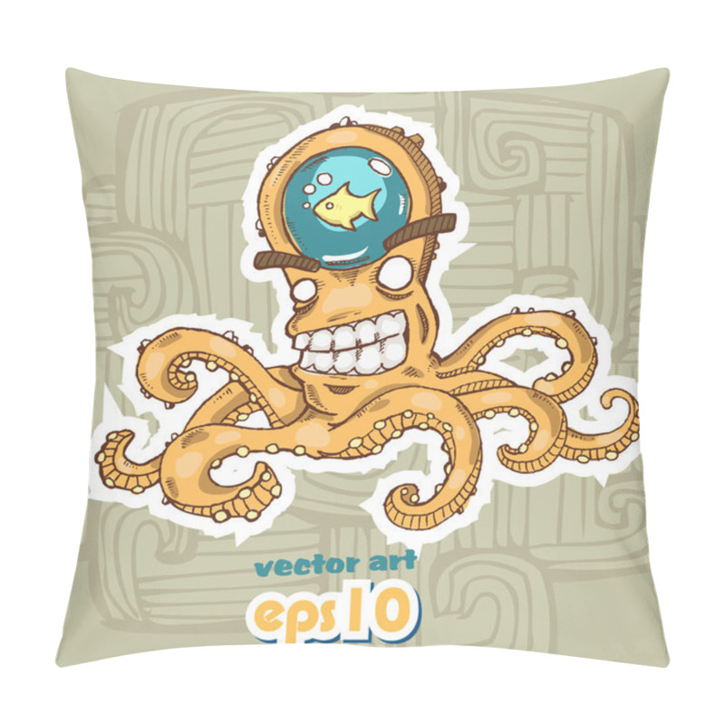 Personality  Cartoon Octopus Pillow Covers