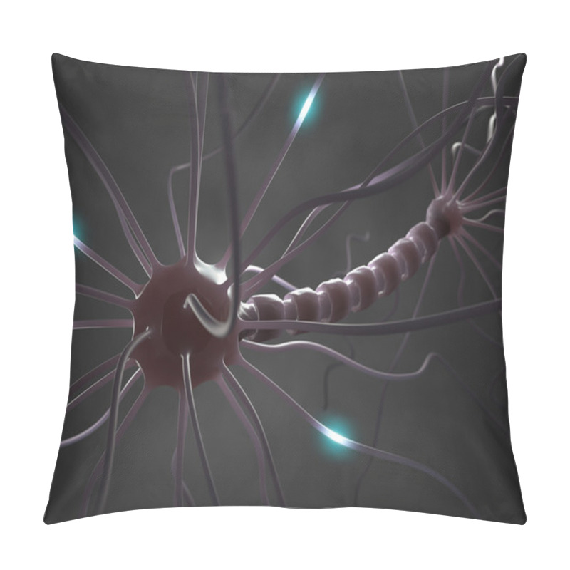 Personality  Interconnected Neurons Transferring Information Pillow Covers