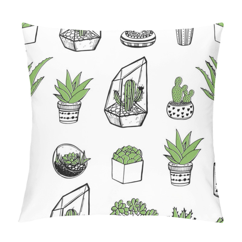 Personality   Pattern With Cacti And Succulents Pillow Covers