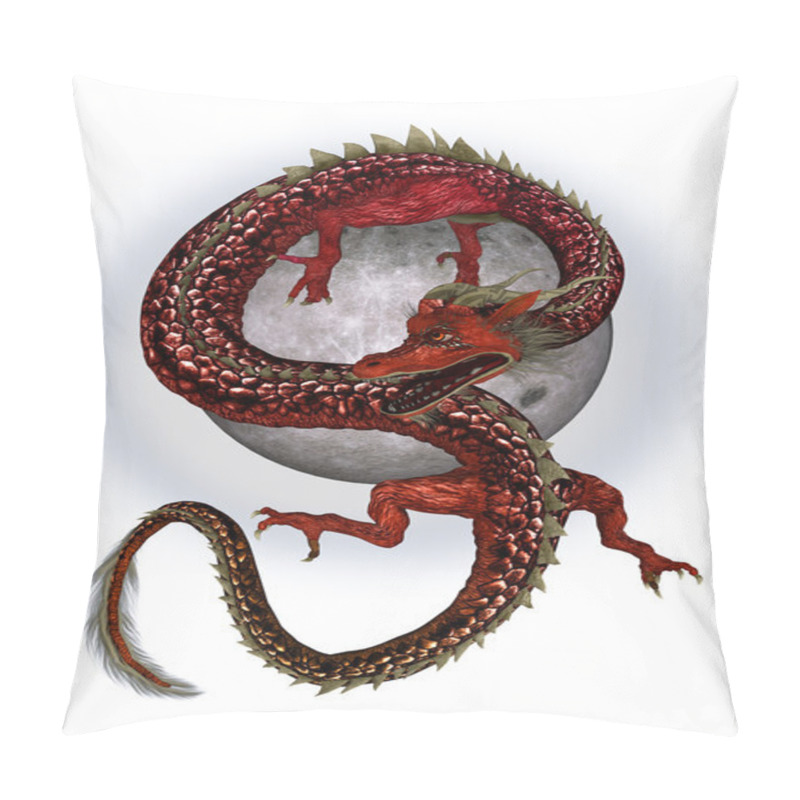 Personality  Red Eastern Dragon Pillow Covers