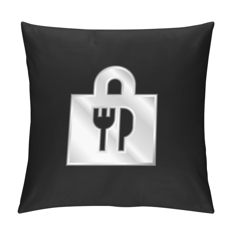 Personality  Bag Silver Plated Metallic Icon Pillow Covers