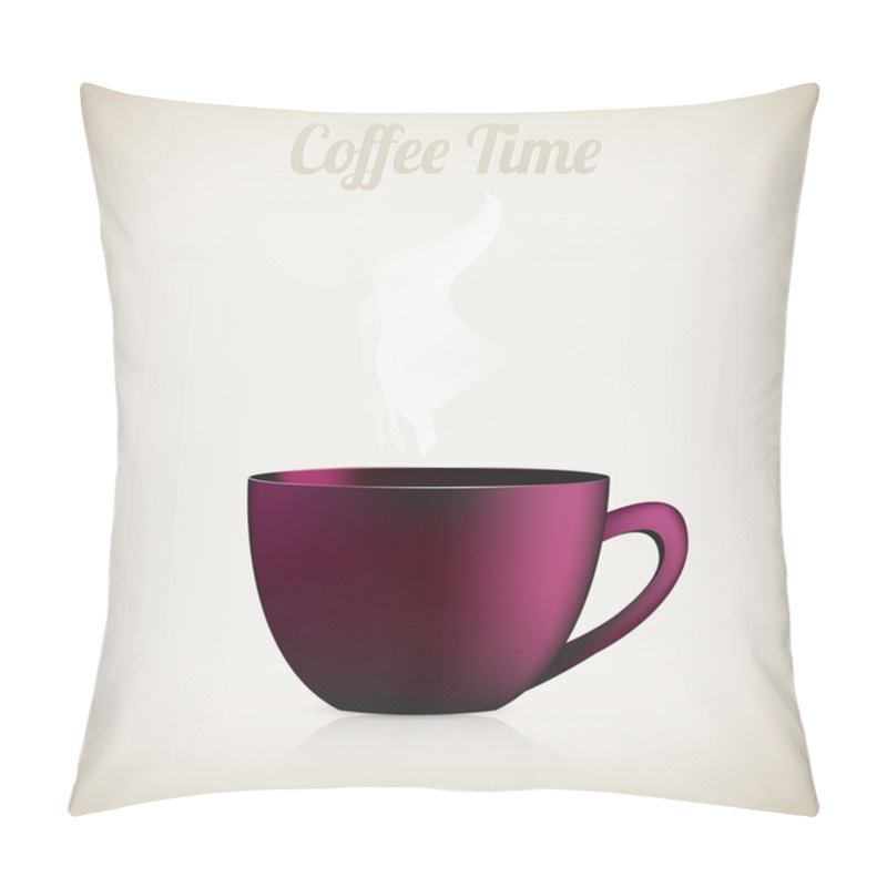 Personality  Cup Of Coffee. Vector Illustration Pillow Covers