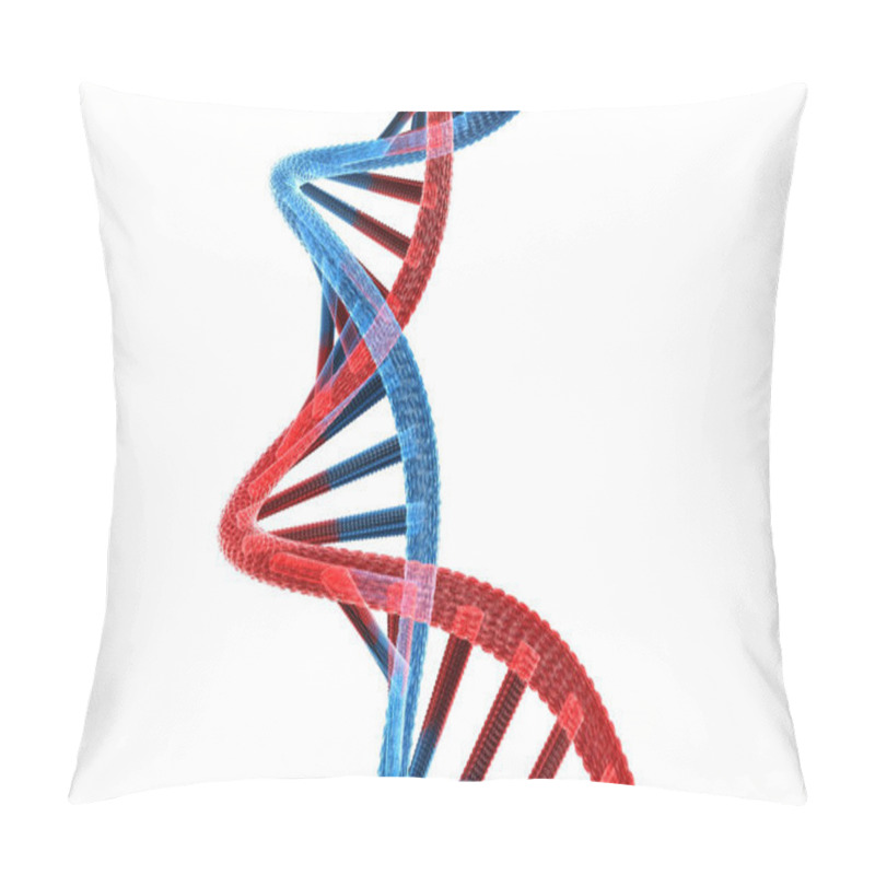 Personality  DNA Structure On White Background.3d Illustration  Pillow Covers