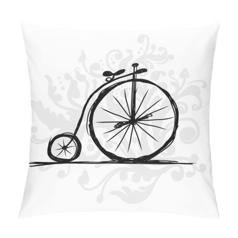 Personality  Bicycle Retro, Sketch For Your Design Pillow Covers