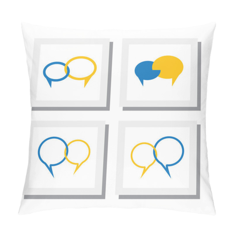 Personality  Set Of Chat Signs Or Talk Symbol Or Speech Bubble Vector Icons Pillow Covers