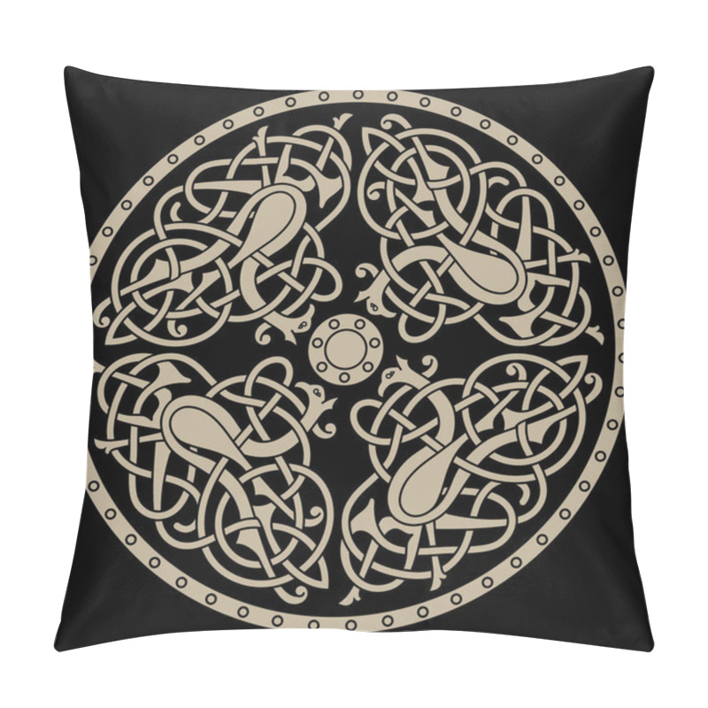 Personality  Ancient Celtic Mythological Symbol Of Bird. Celtic Knot Ornament Pillow Covers