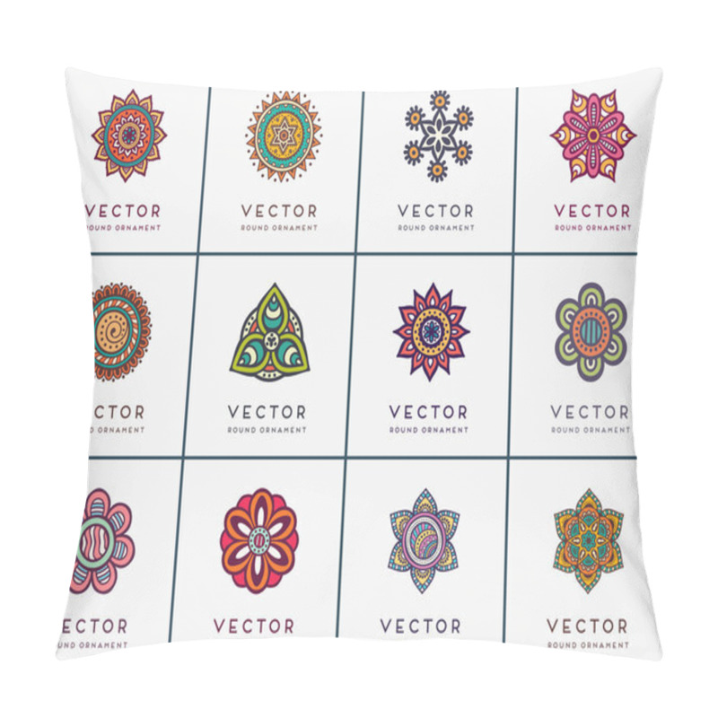 Personality  Ornament Beautiful  Card With Mandala. Pillow Covers