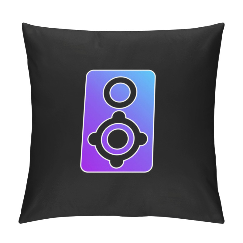 Personality  Big Speaker Blue Gradient Vector Icon Pillow Covers