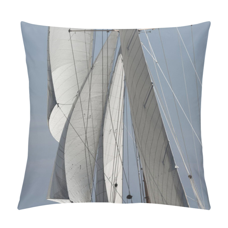 Personality  Sail Of A Sailing Boat Against Sky Pillow Covers