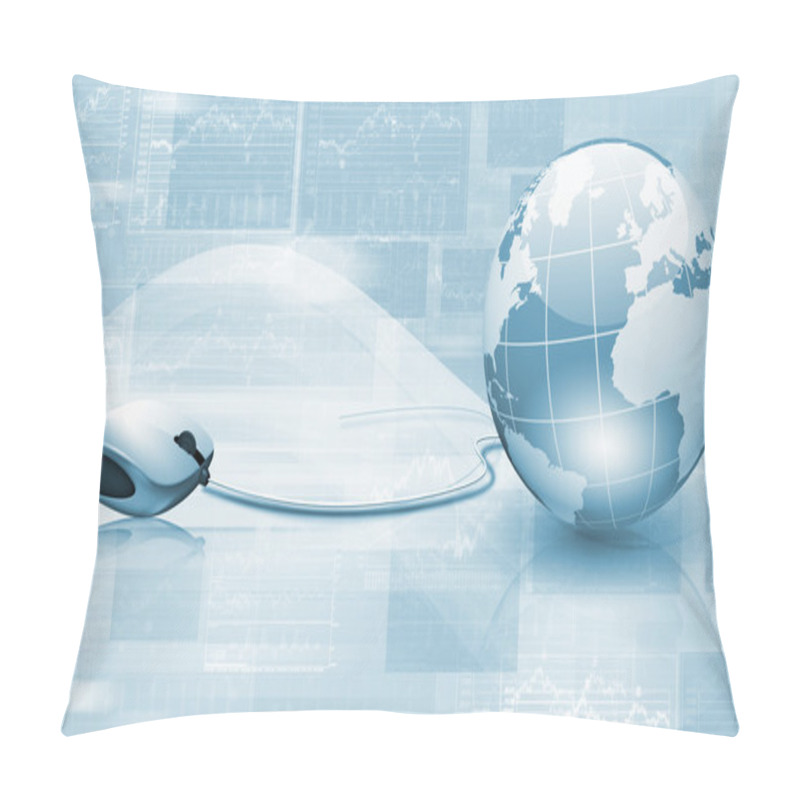 Personality  Planet Earth And Technology Background Pillow Covers