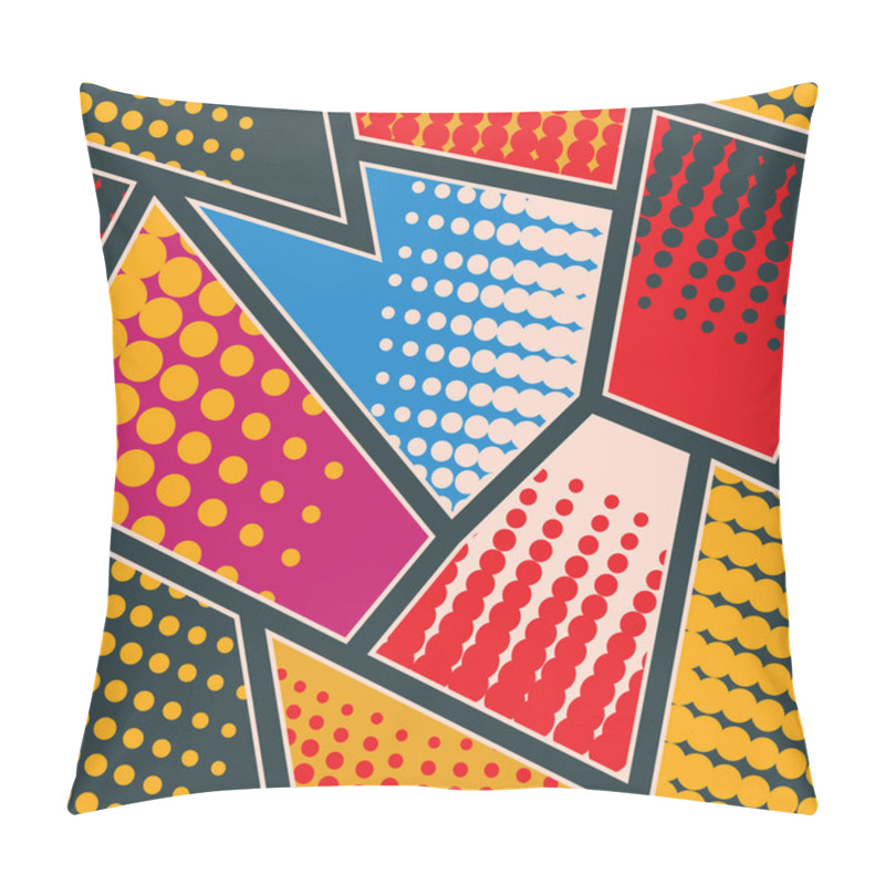 Personality  Seamless Pattern For A Superhero In A Pop Art Style Pillow Covers