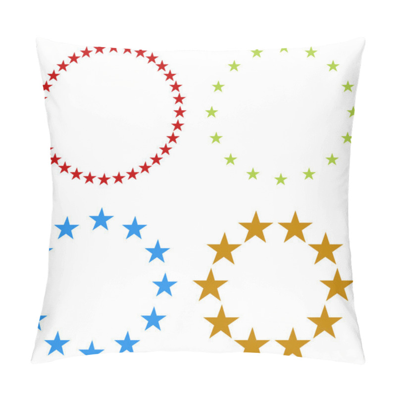 Personality  Star Banner Icon Pillow Covers