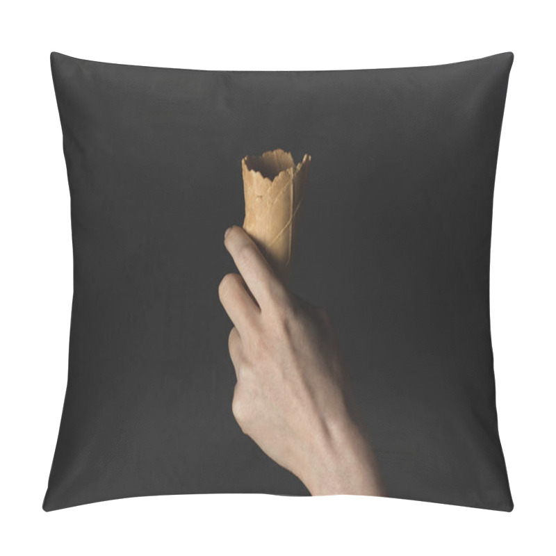 Personality  Hand Holding Wafer Cone Pillow Covers