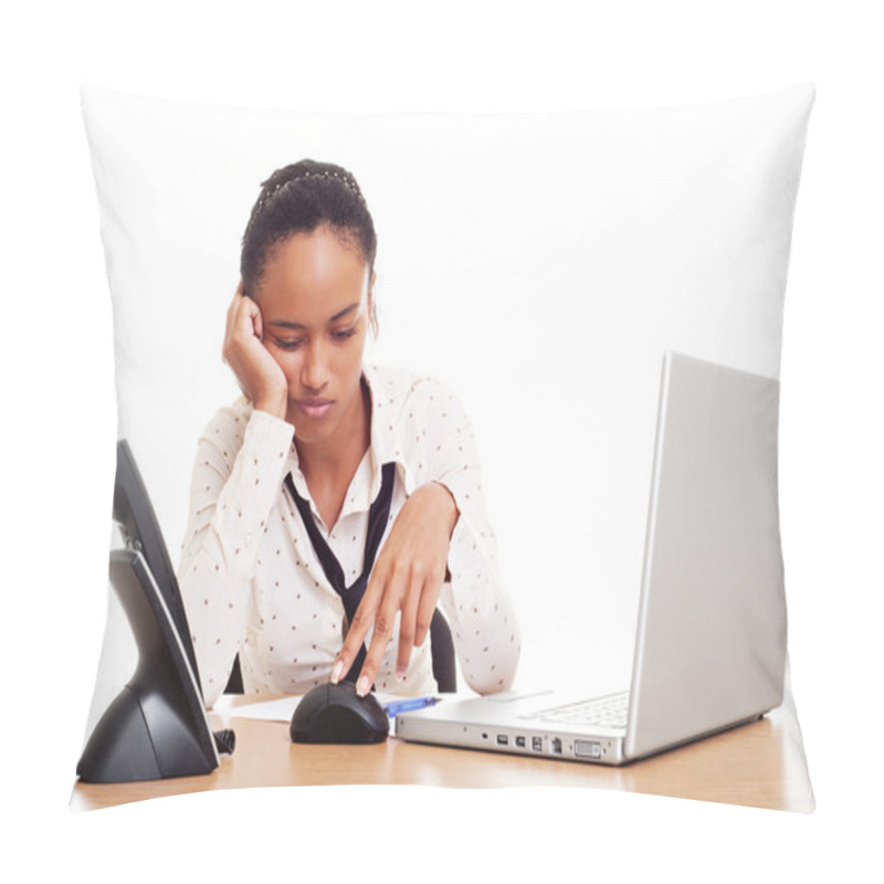 Personality  Young Businesswoman Don't Want To Work Pillow Covers