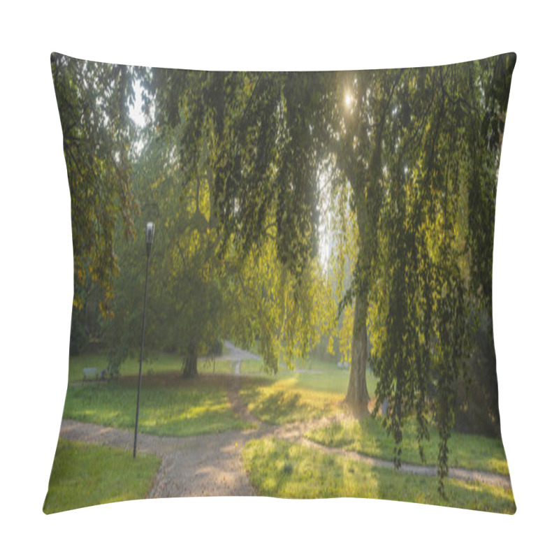 Personality  Wonderful Morning In The Park - Sun Rays Breaking Through The Ca Pillow Covers