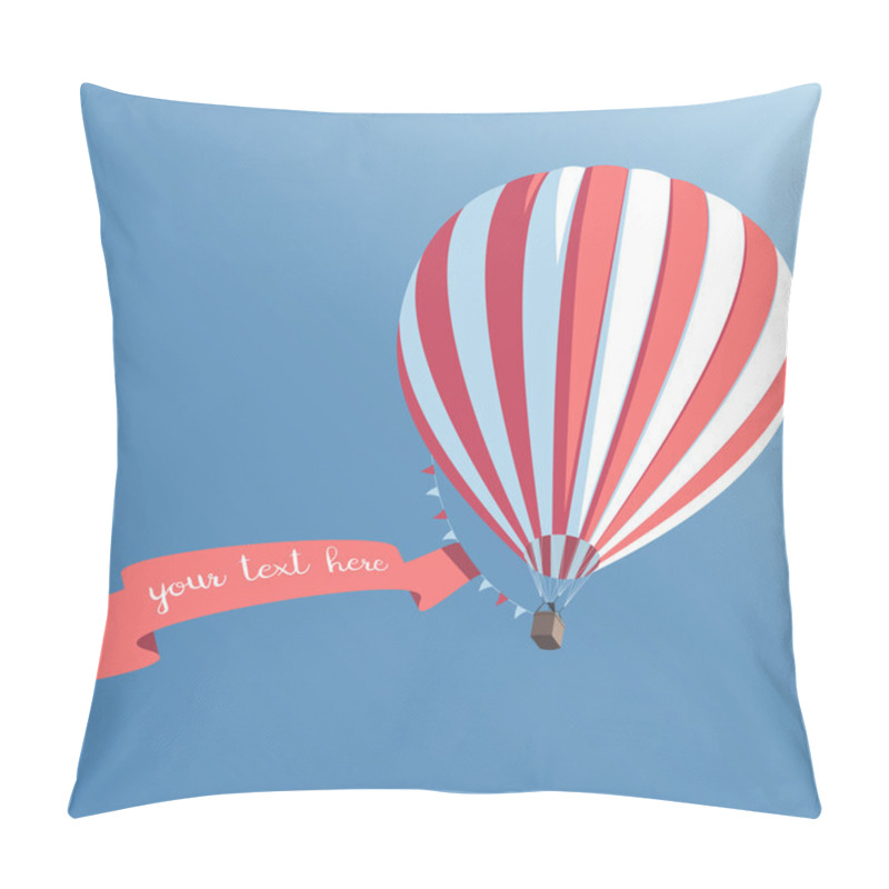 Personality  Striped Balloon With Banner Pillow Covers