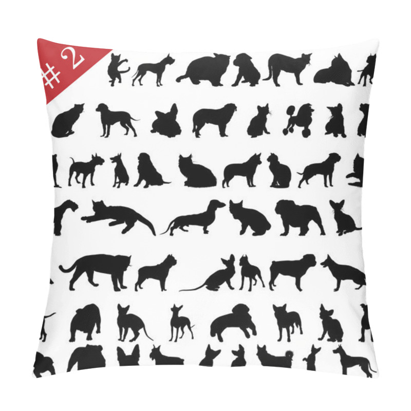 Personality  Pets Silhouettes # 2 Pillow Covers