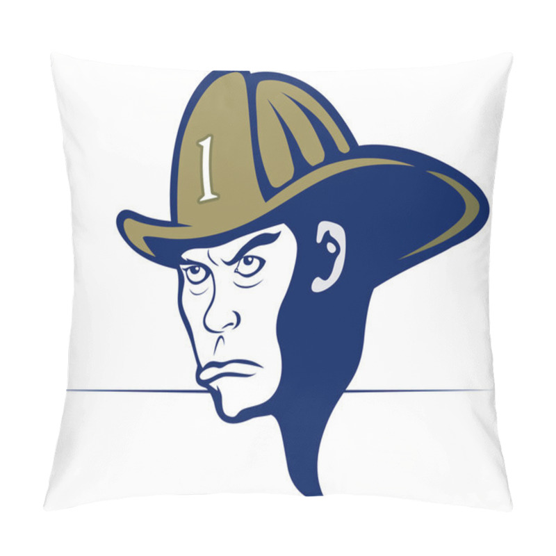 Personality  Cartoon Style Fireman In Helmet Pillow Covers