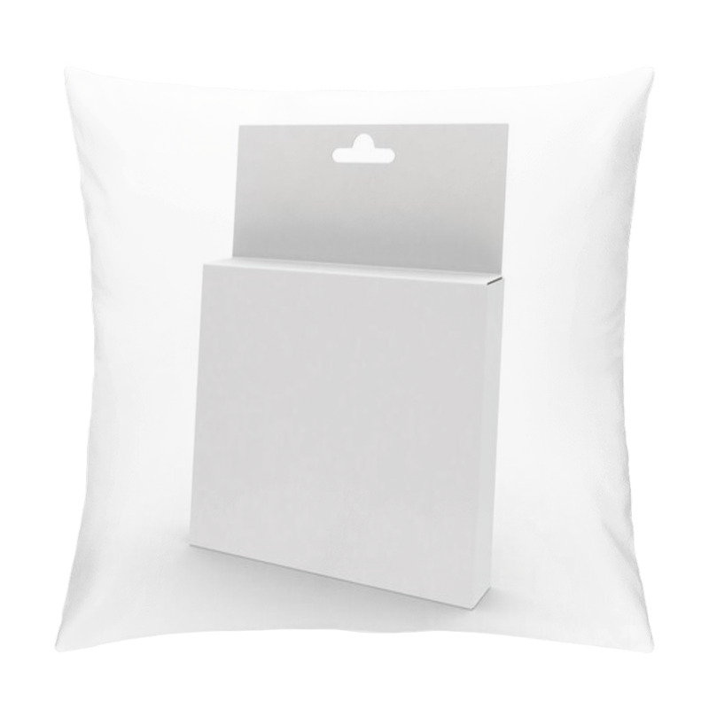 Personality  White Box Isolated On White Background With Shadow Mock-up Pillow Covers