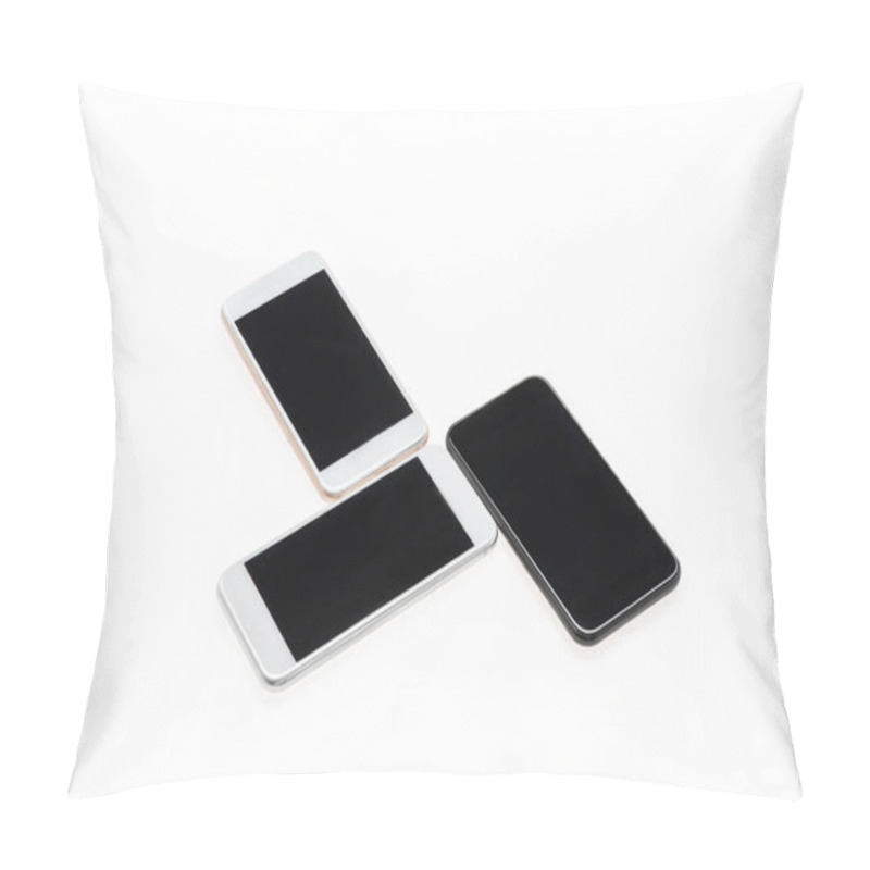 Personality  Modern Smartphones With Black Screens Pillow Covers