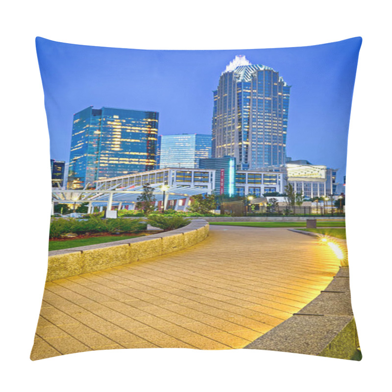 Personality  Charlotte City Skyline North Carolina Early Morning Pillow Covers