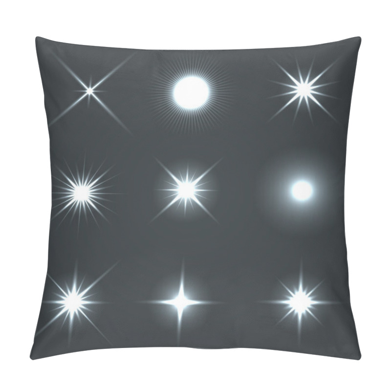 Personality  Light Glow Flare Stars Effect Set. Pillow Covers