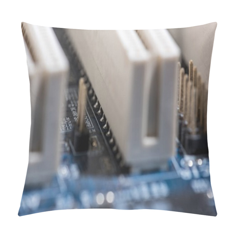 Personality  Close Up View Of Computer Motherboard Ports Pillow Covers