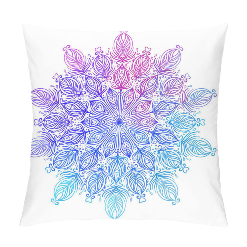 Personality  Vector Ornamental Mandala Inspired Ethnic Art, Patterned Indian  Pillow Covers