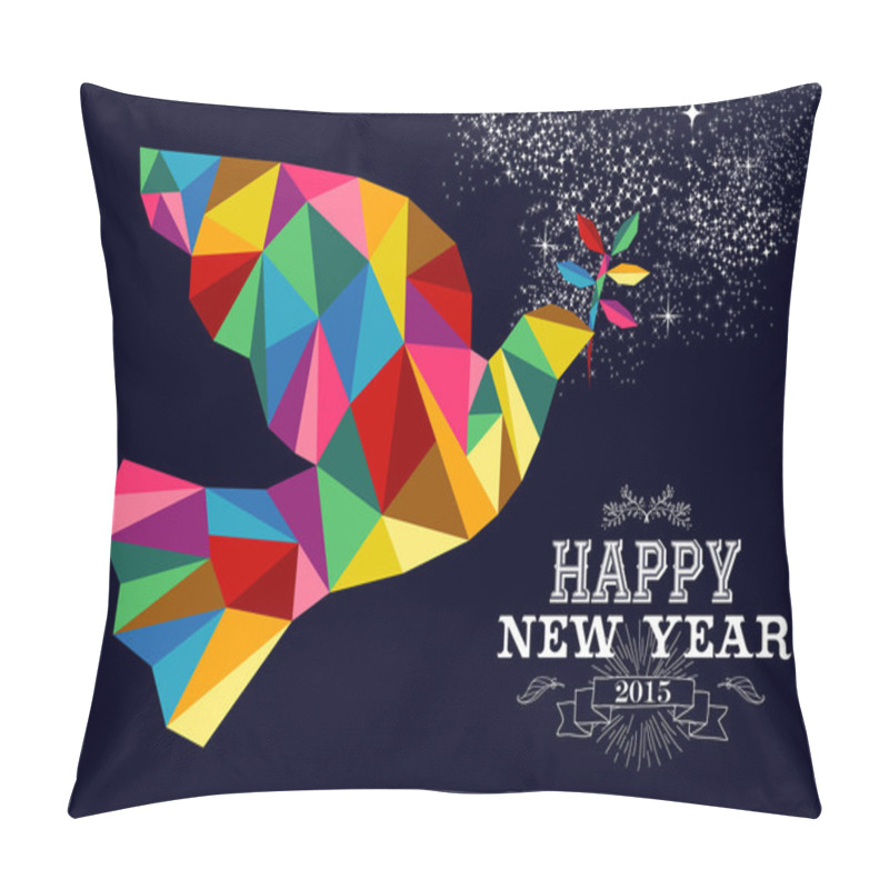 Personality  New Year 2015 Peace Dove Card Pillow Covers