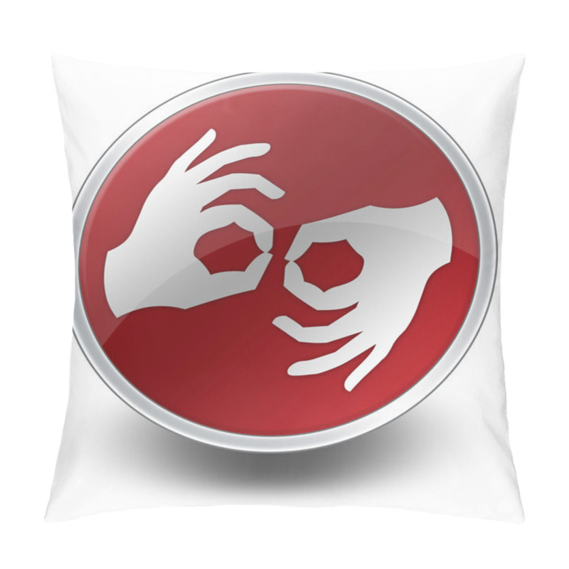 Personality  Icon, Button, Pictogram Sign Language Pillow Covers