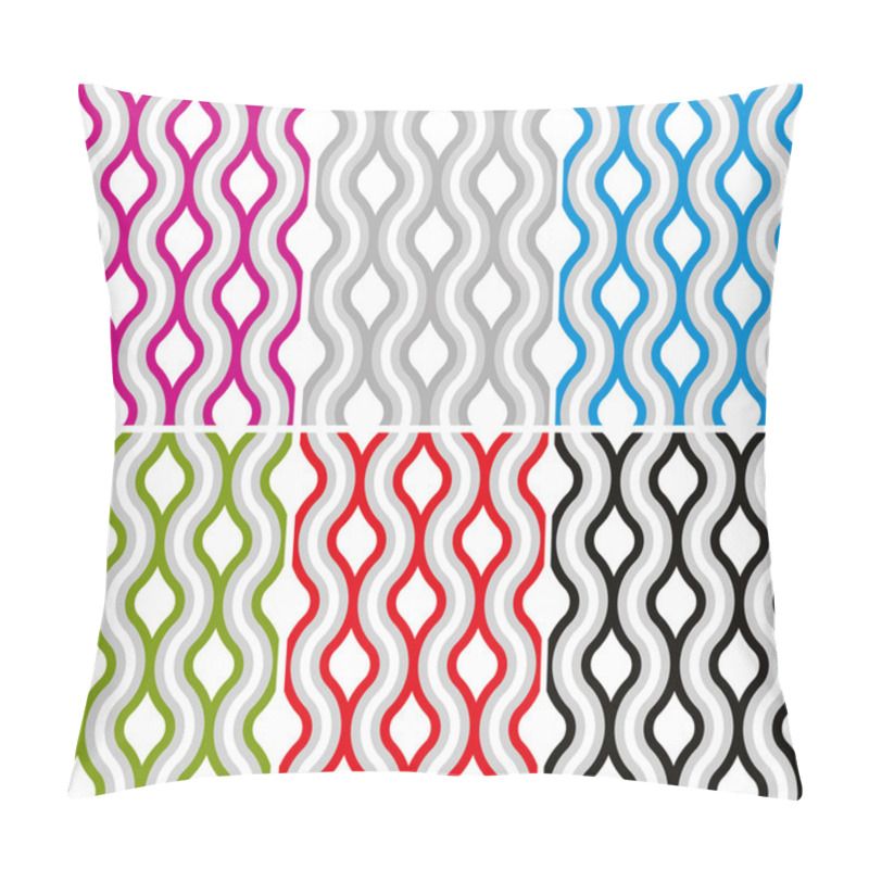 Personality  Wavy Lines Seamless Patterns Set. Pillow Covers