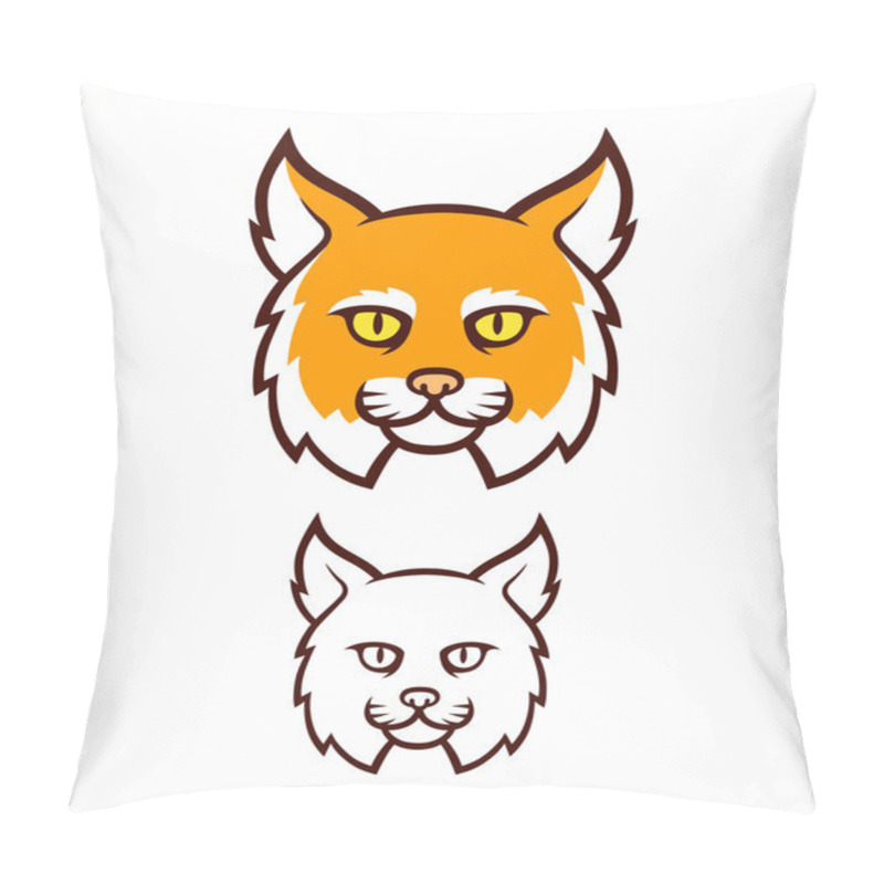 Personality  Angry Wildcat Mascot Head Pillow Covers