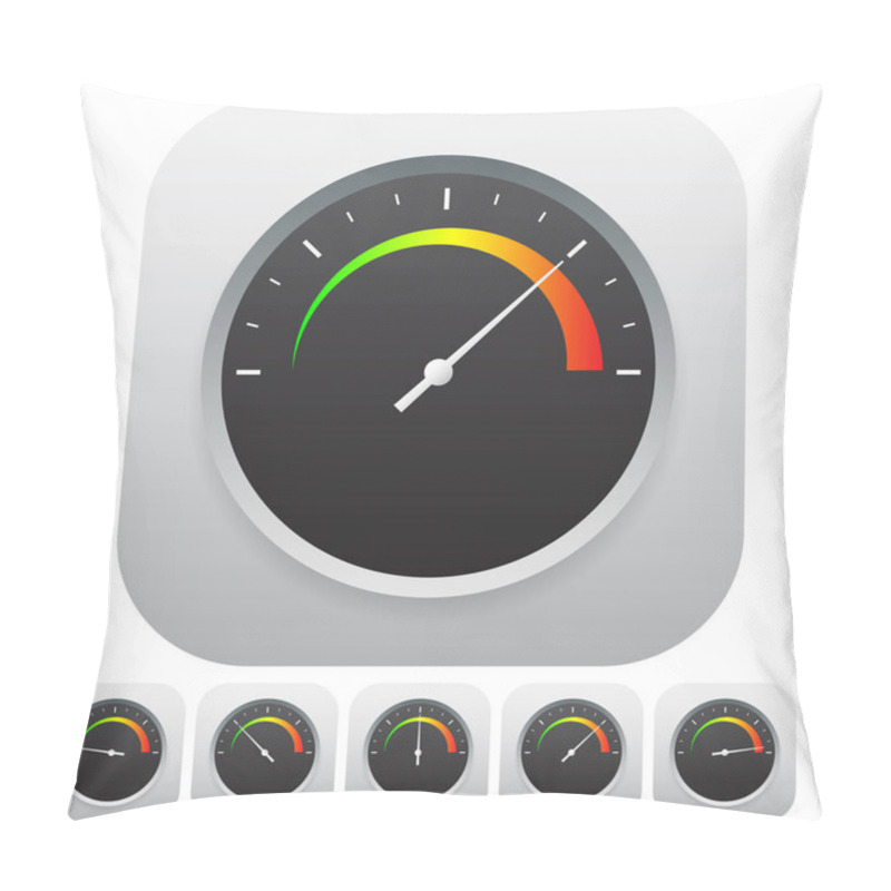 Personality  General Dial. Gauge, Metering Vector Pillow Covers