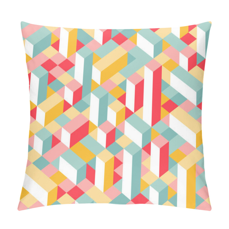 Personality  Modern Flat Isometry Background Pillow Covers