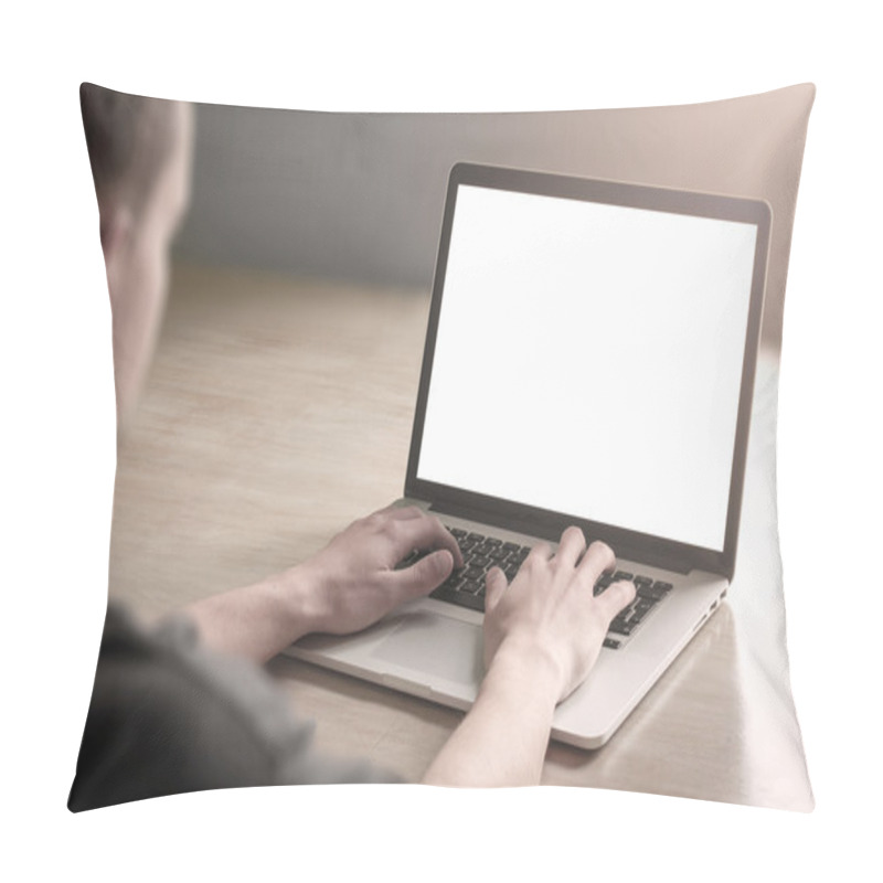 Personality  Male Hands Typing. Pillow Covers