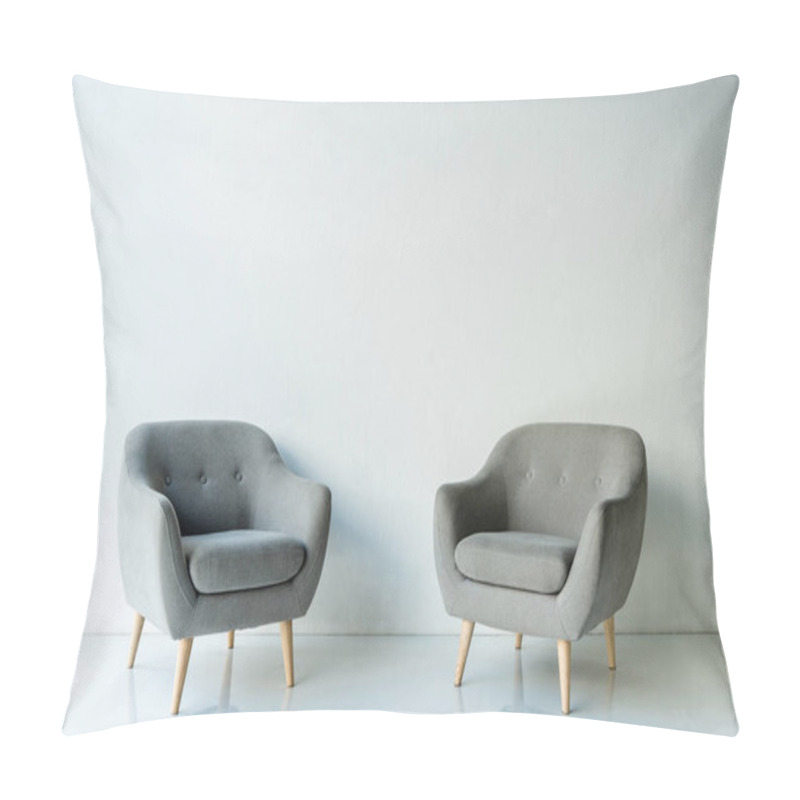 Personality  Two Gray Armchairs Pillow Covers