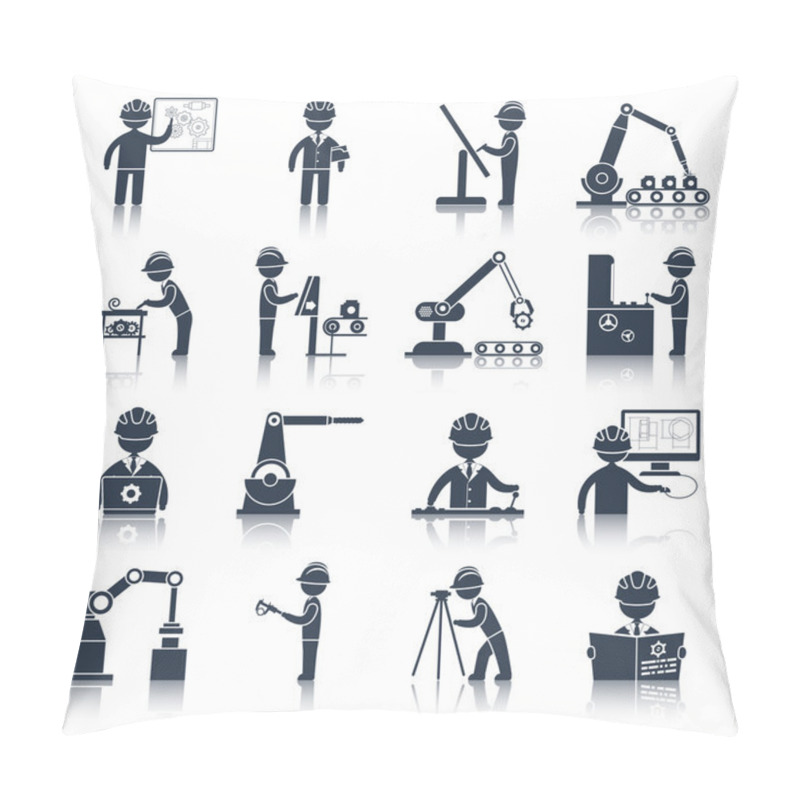 Personality  Engineering Icons Black Pillow Covers