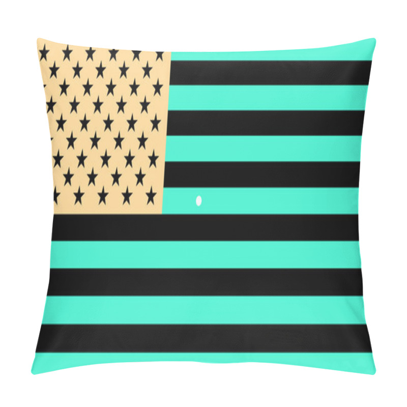 Personality  American Flag, Negative Afterimage And Optical Illusion. Stare At The White Dot On The Inverted U.S. Flag For Around 30 Seconds. Look At A White Wall Or Black Screen. The Flag Appears In Real Colors. Pillow Covers