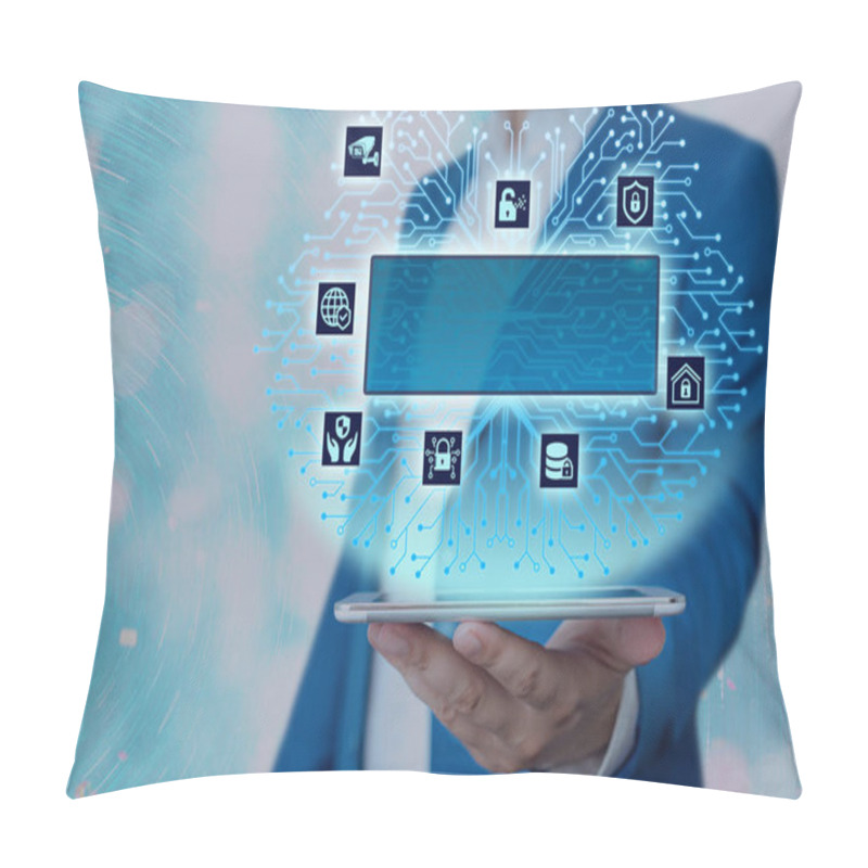 Personality  Remotely Access And Control Of Computers Via Web Internet Connection. System Administrator Helps To Fix Issues, Setup Software, Gear Configuration Settings Setup Tools Concept. Pillow Covers