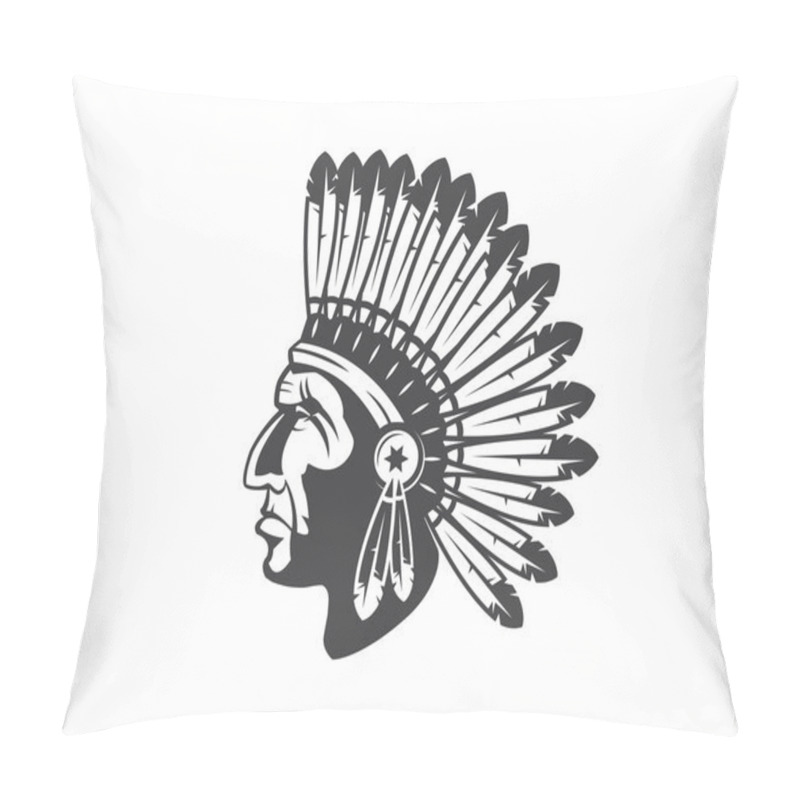 Personality  Native American Indian Chief Headdress Pillow Covers