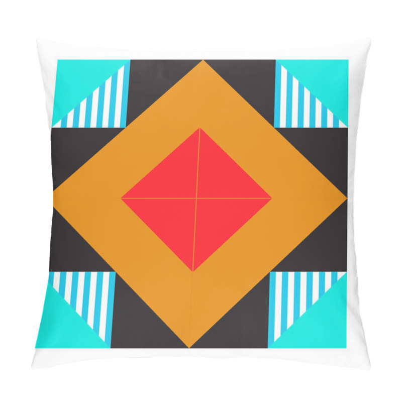 Personality  Trendy Geometric Kaleidoscope Elements Memphis Greeting Cards Design. Retro Style Texture, Pattern And Elements. Modern Abstract Design Poster And Cover Template Pillow Covers